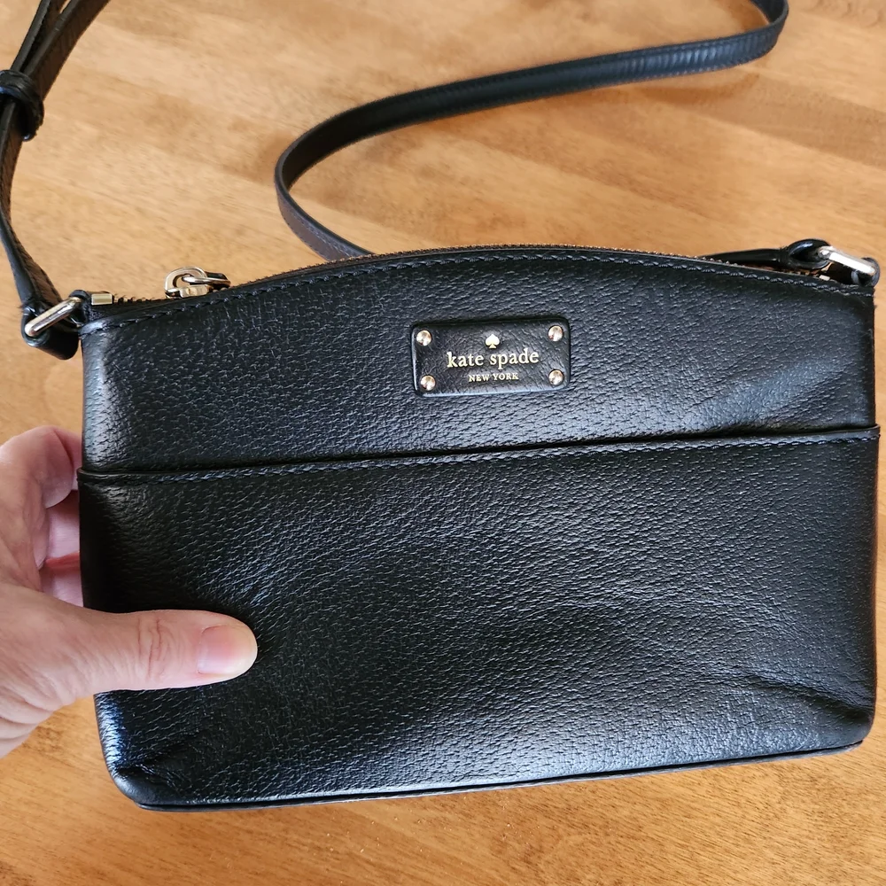 Kate Spade Black Grove Street Millie Pebbled Leather Crossbody Bag